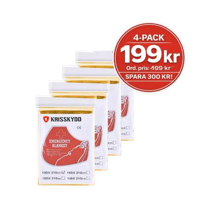 Hätäpeite – hopea, 4 kpl